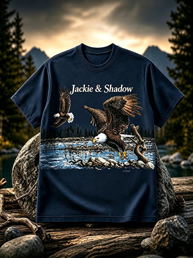 Men's Jackie and Shadow Print Short-Sleeve T-Shirt