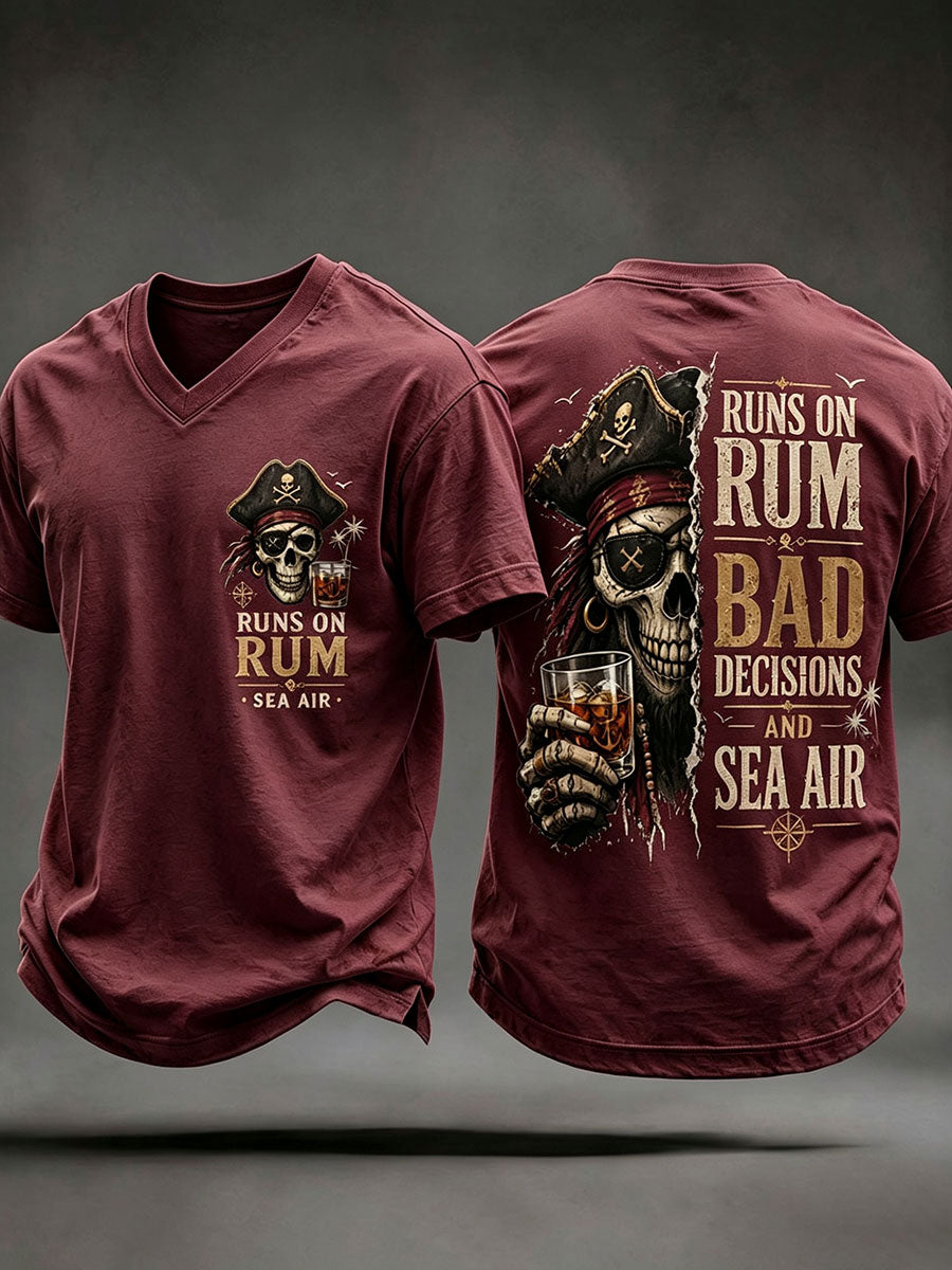 Men's "Runs On Rum, Bad Decisions, and Sea Air" T-Shirts
