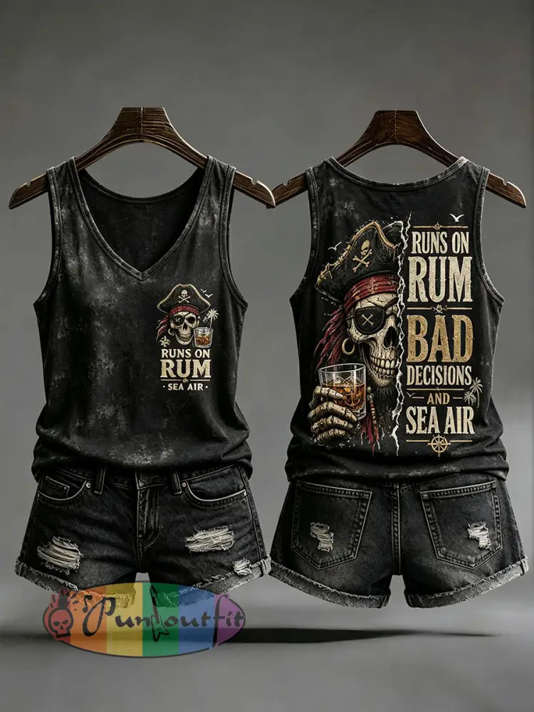Women's 'Runs On Rum, Bad Decisions, And Sea Air' Vests