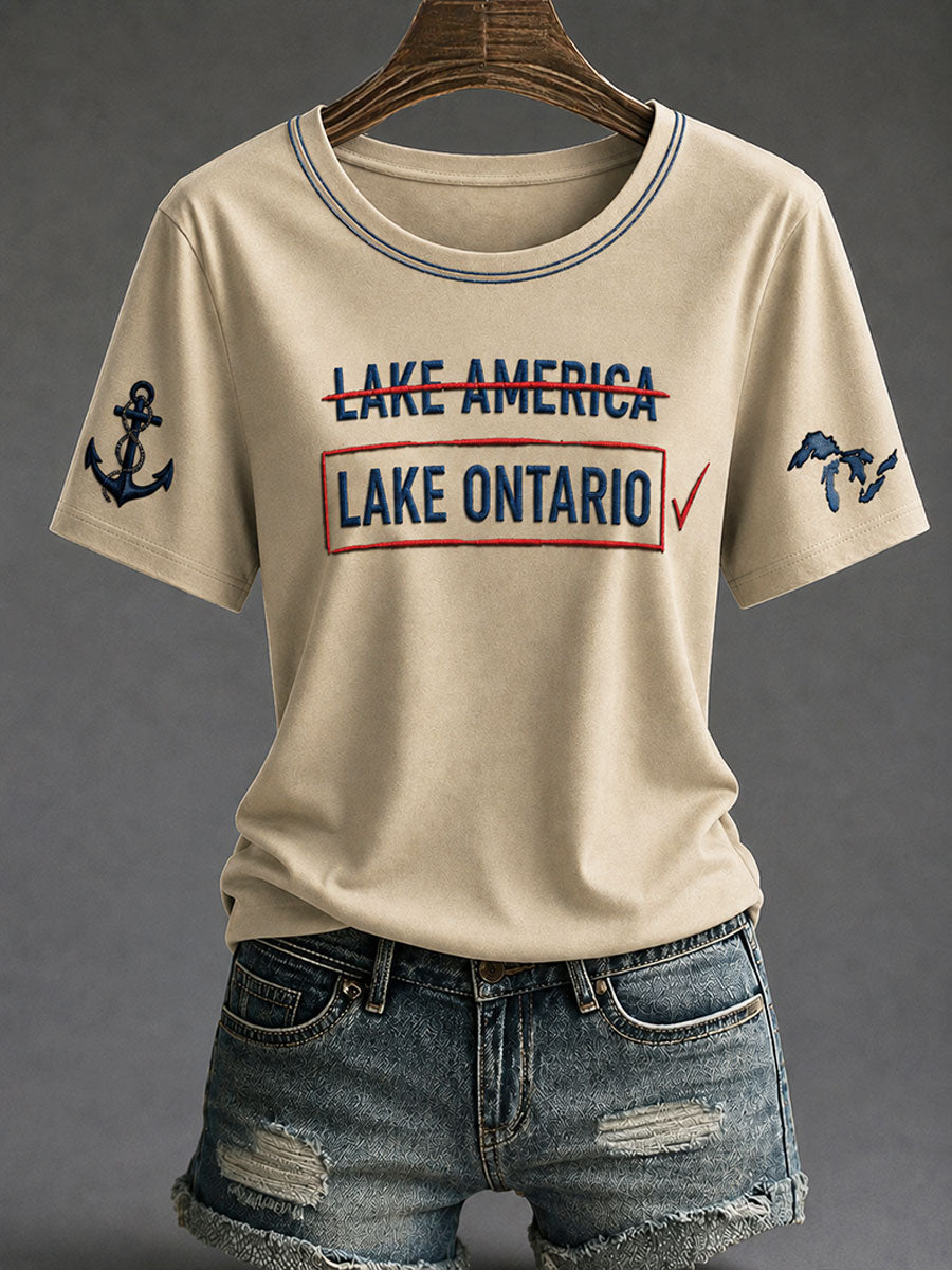 Women's Lake Ontario Not Lake America T-shirt