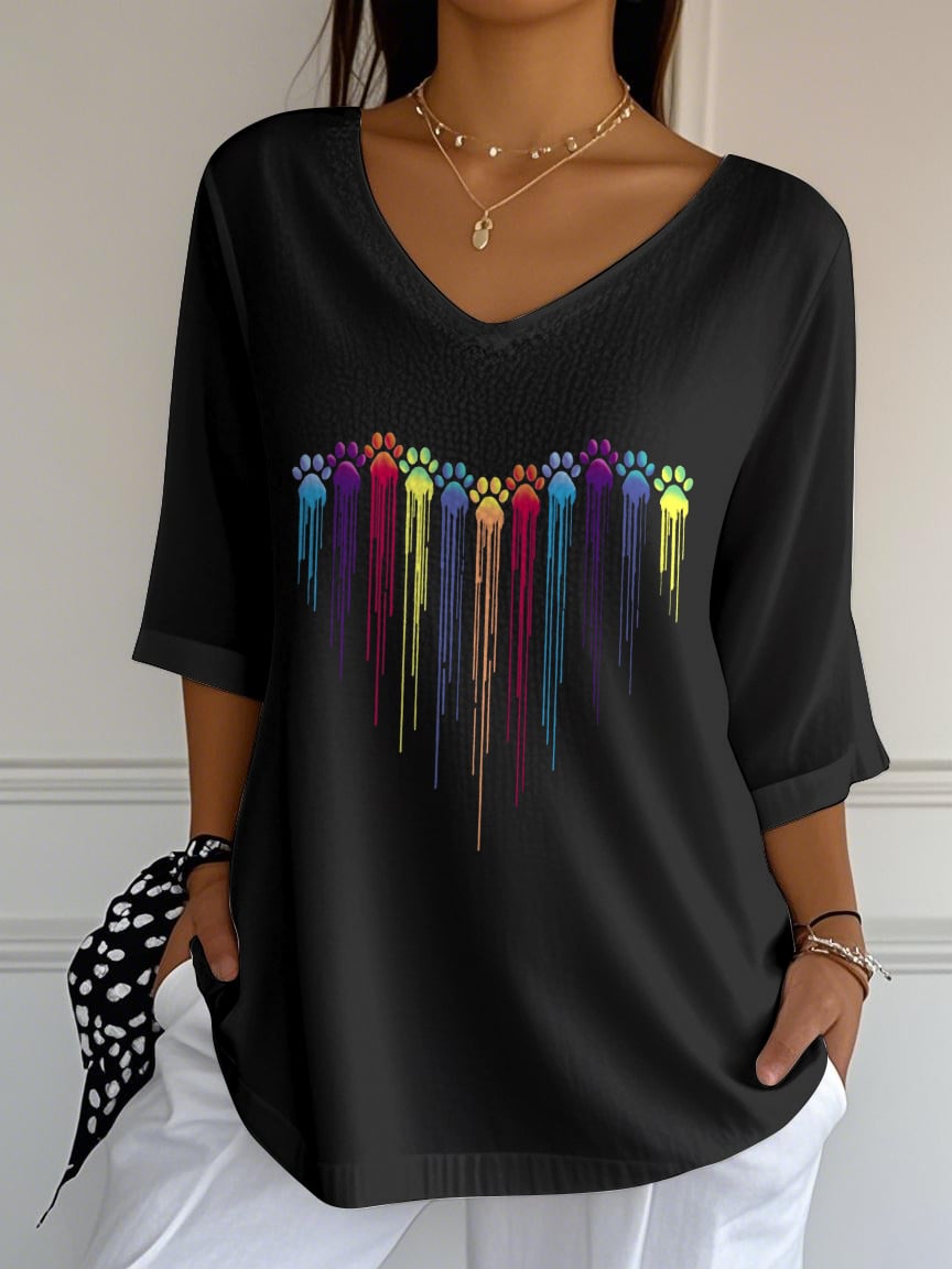 Women's Heart Paw Print T-Shirt