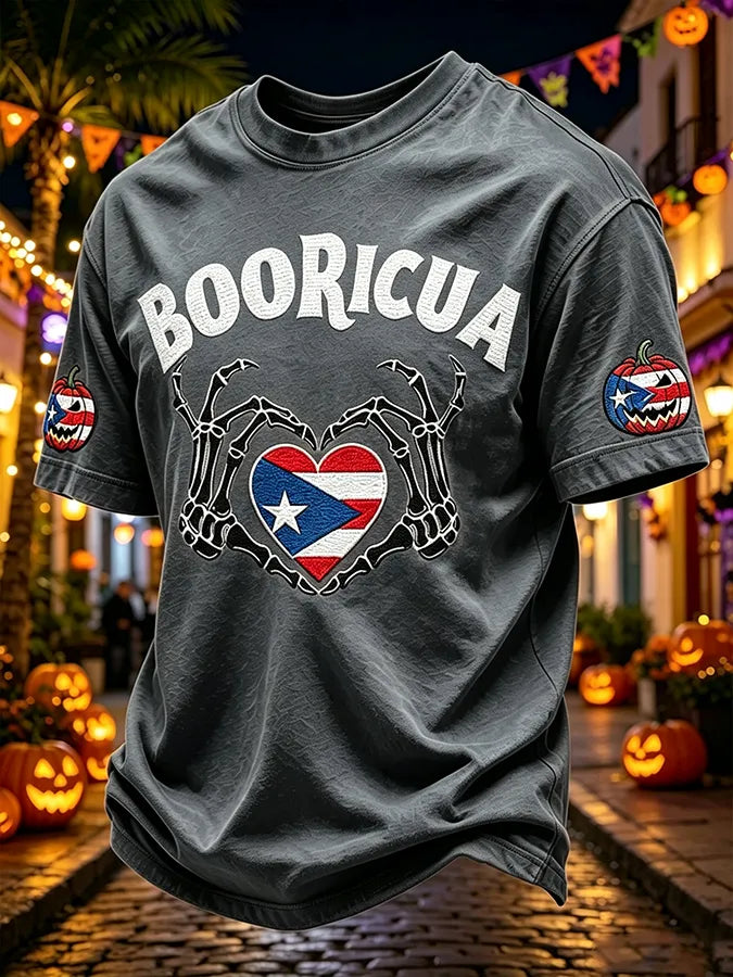 ๐Men's Halloween In Puerto Rico Print Short-Sleeve T-Shirt