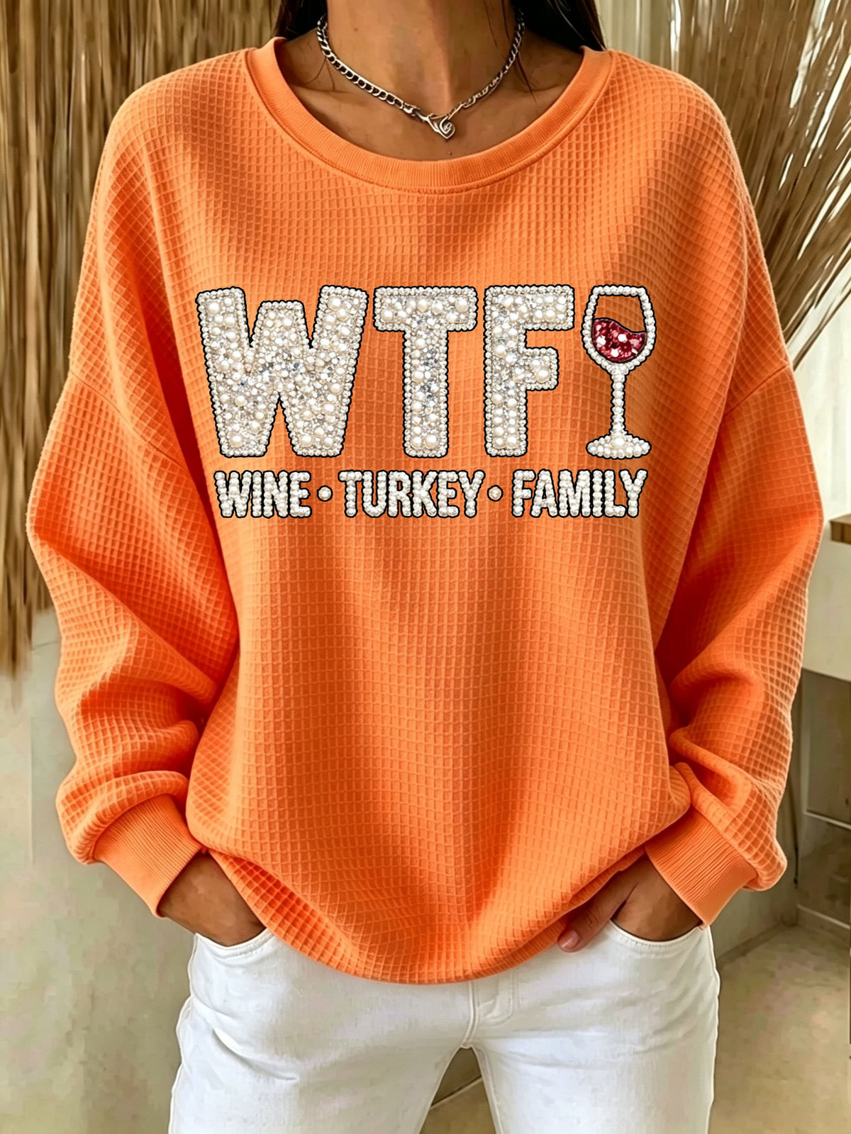 Women's Thanksgiving Print Sweatshirt