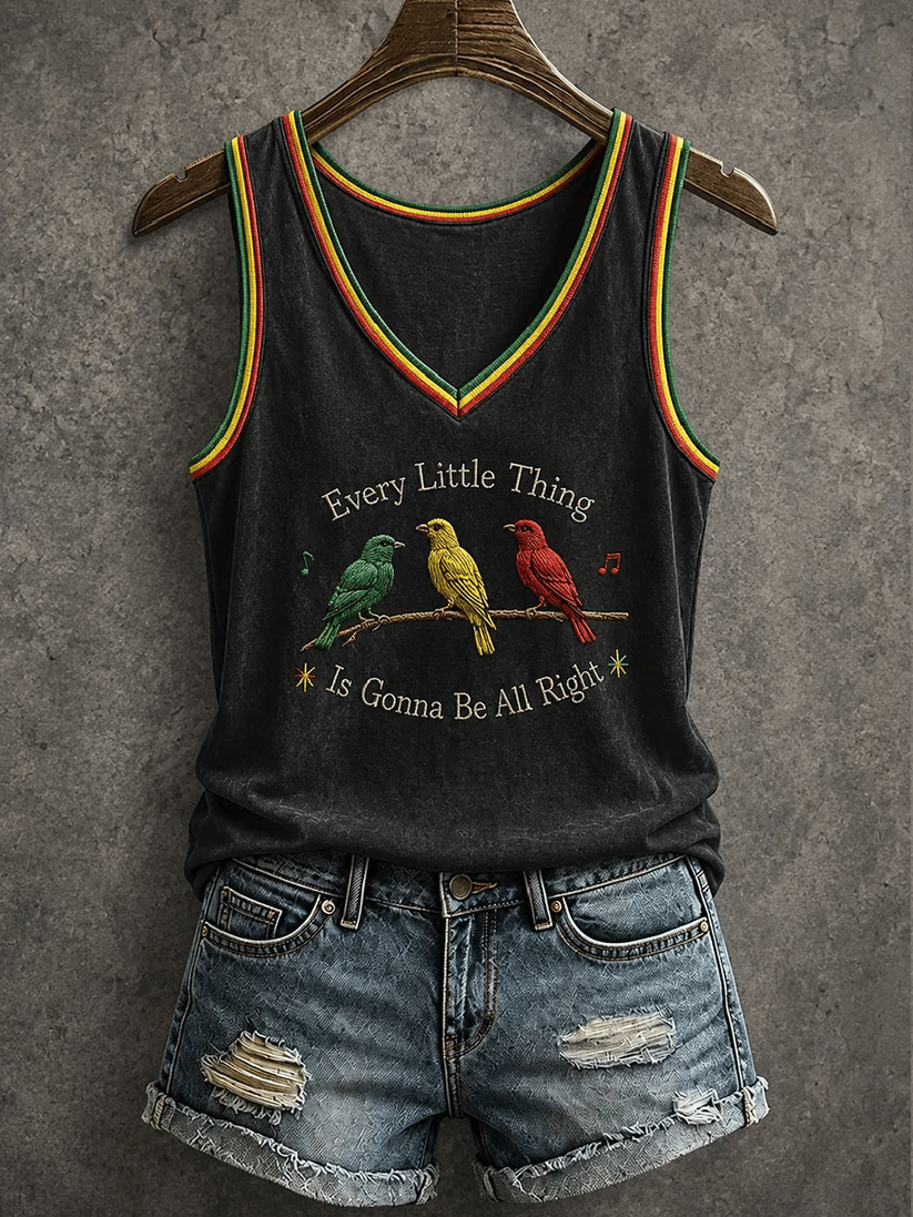 Women's Every Little Thing Is Gonna Be Alright Print Tank Top