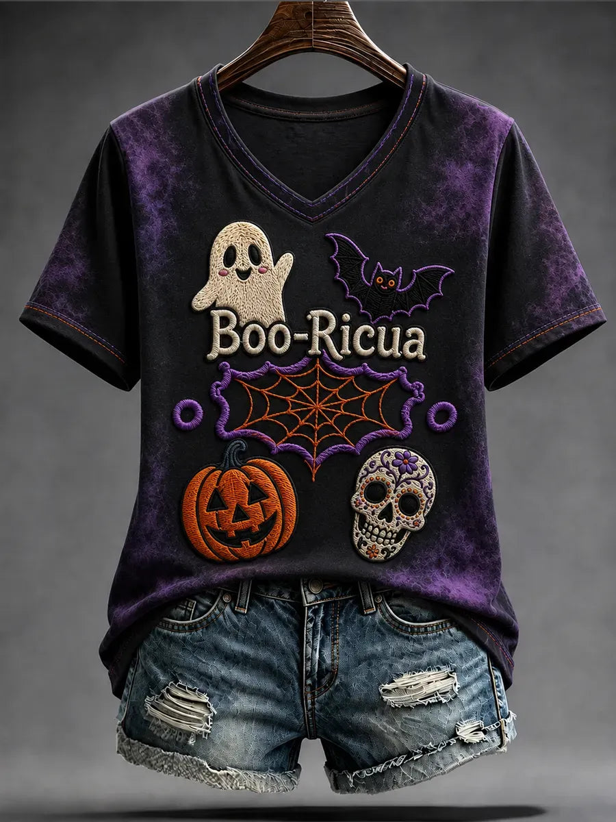 🎃Women's Halloween in Puerto Rico short-sleeved T-shirt