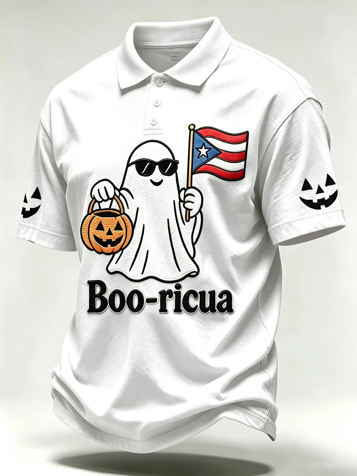 ๐Men's Halloween In Puerto Rico Print Polo Shirt