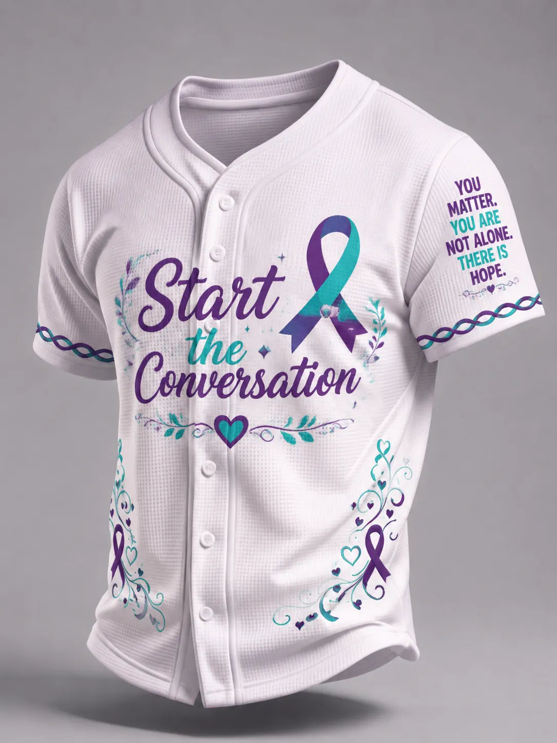 Men's Suicide Prevention Awareness Print Shirt