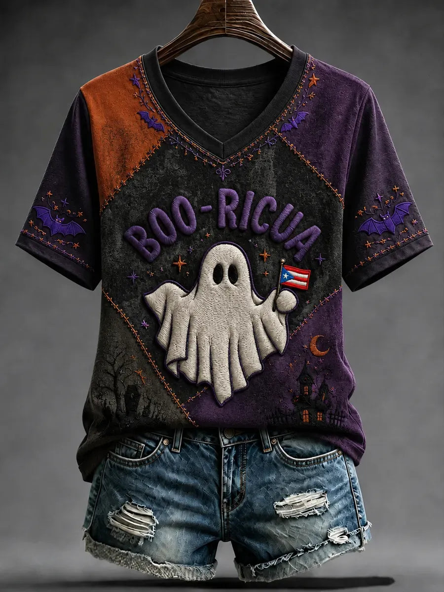 🎃Women's Halloween in Puerto Rico short-sleeved T-shirt