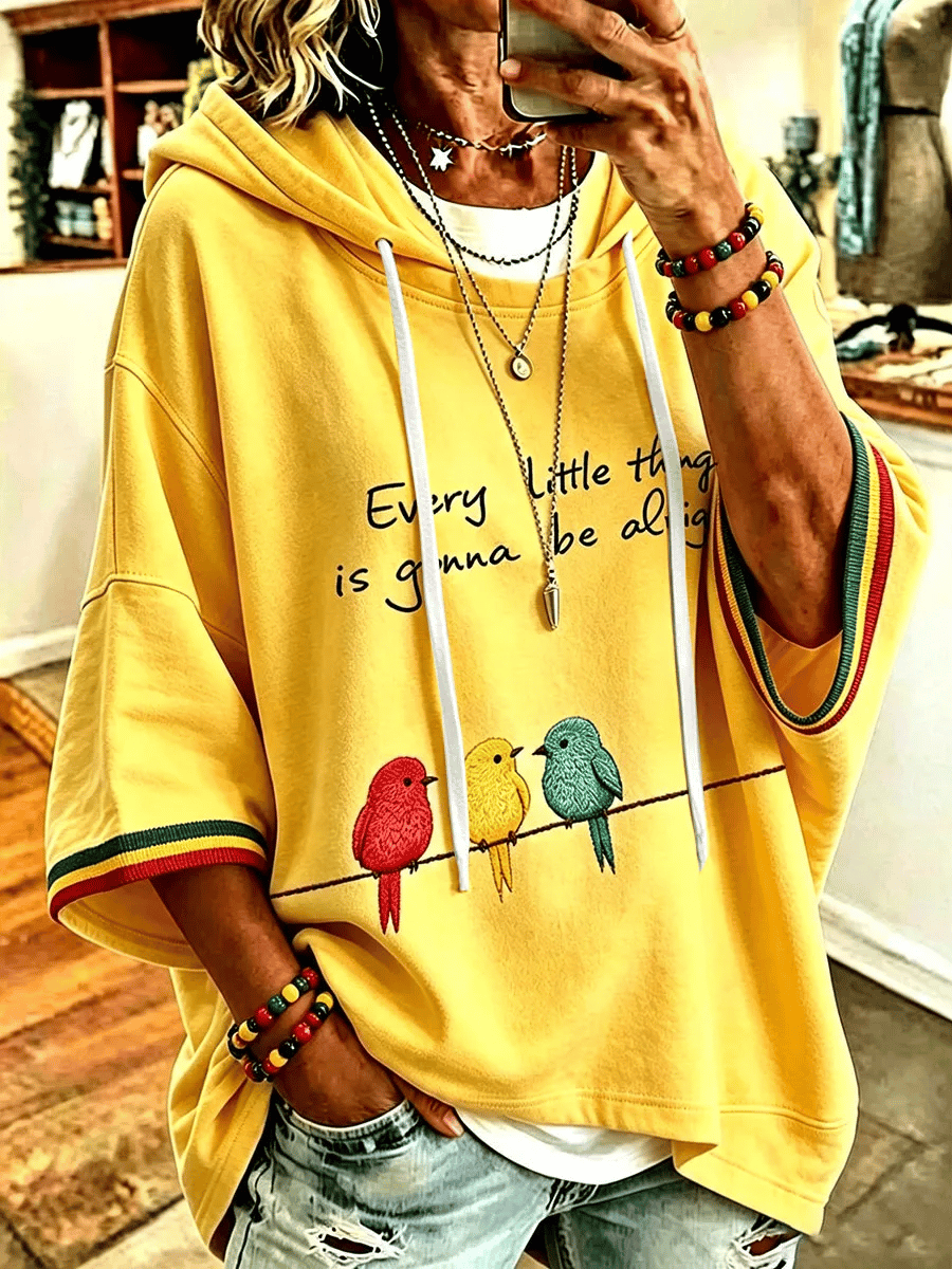 Women's Every Little Thing Is Gonna Be Alright Print Hoodie