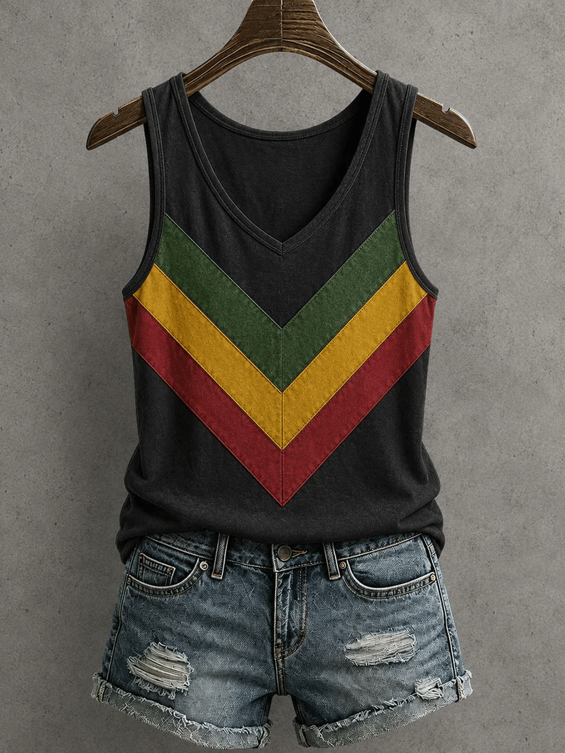 Women's Reggae Inspired Print Casual T-shirt