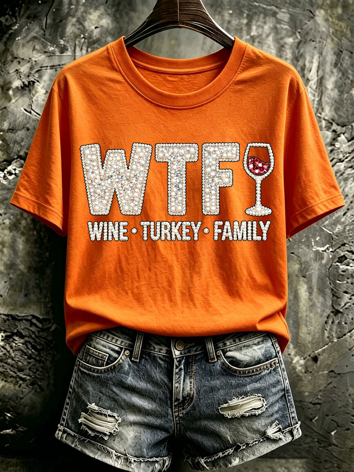 Women's Thanksgiving Print Casual T-shirt