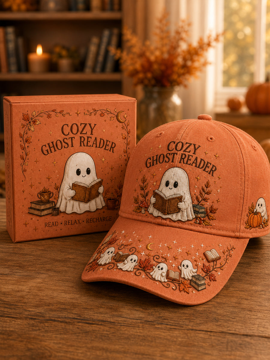 Unisex Vintage Autumn Cute Ghost Art Print Hat