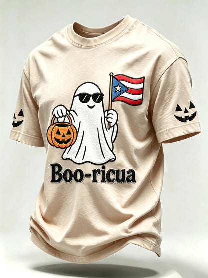 🎃Men's Halloween In Puerto Rico Print Short-Sleeve T-Shirt