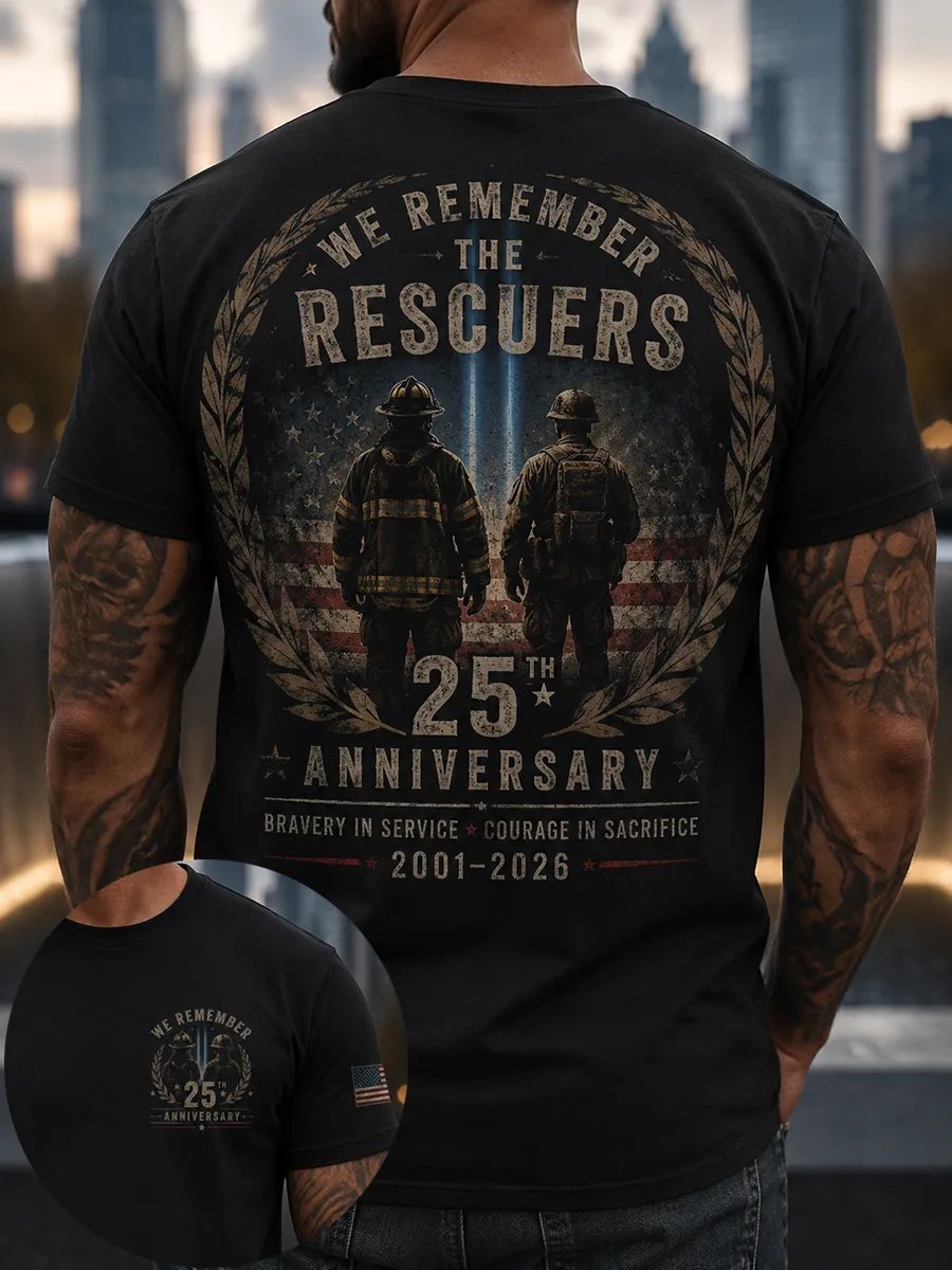Men's 9.11 Never Forget Printing  T-Shirts