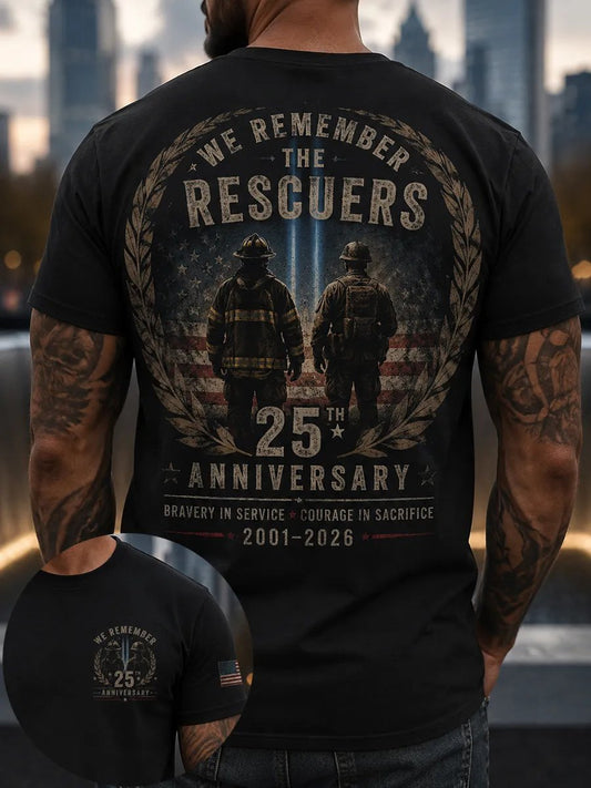 Men's 9.11 Never Forget Printing  T-Shirts