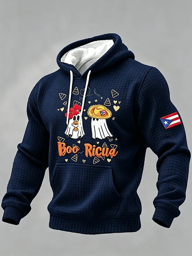 🎃Men'S Puerto Rico Halloween casual print hoodie