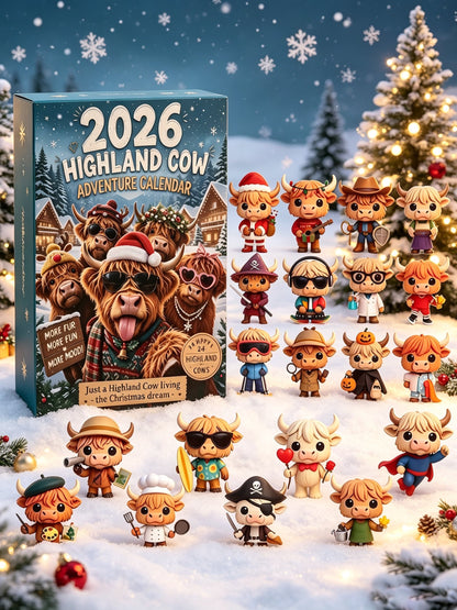 2026 Highland Cow Advent Calendar Blind Box