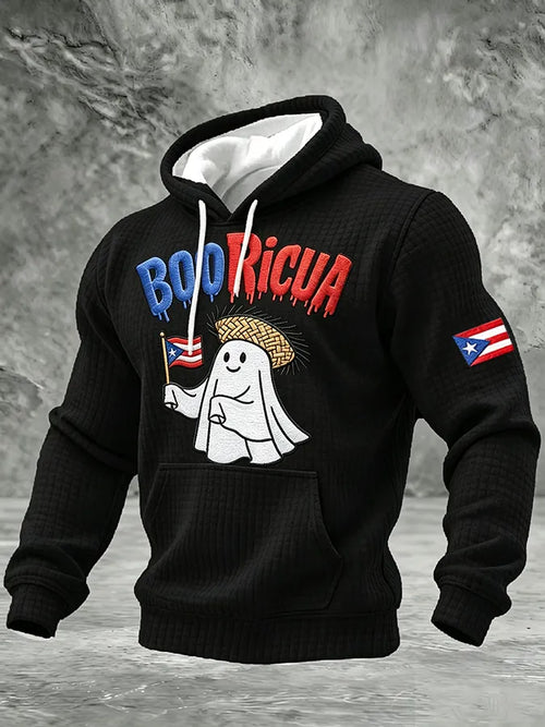 🎃Men'S Boricua Halloween Casual Printed Hoodie