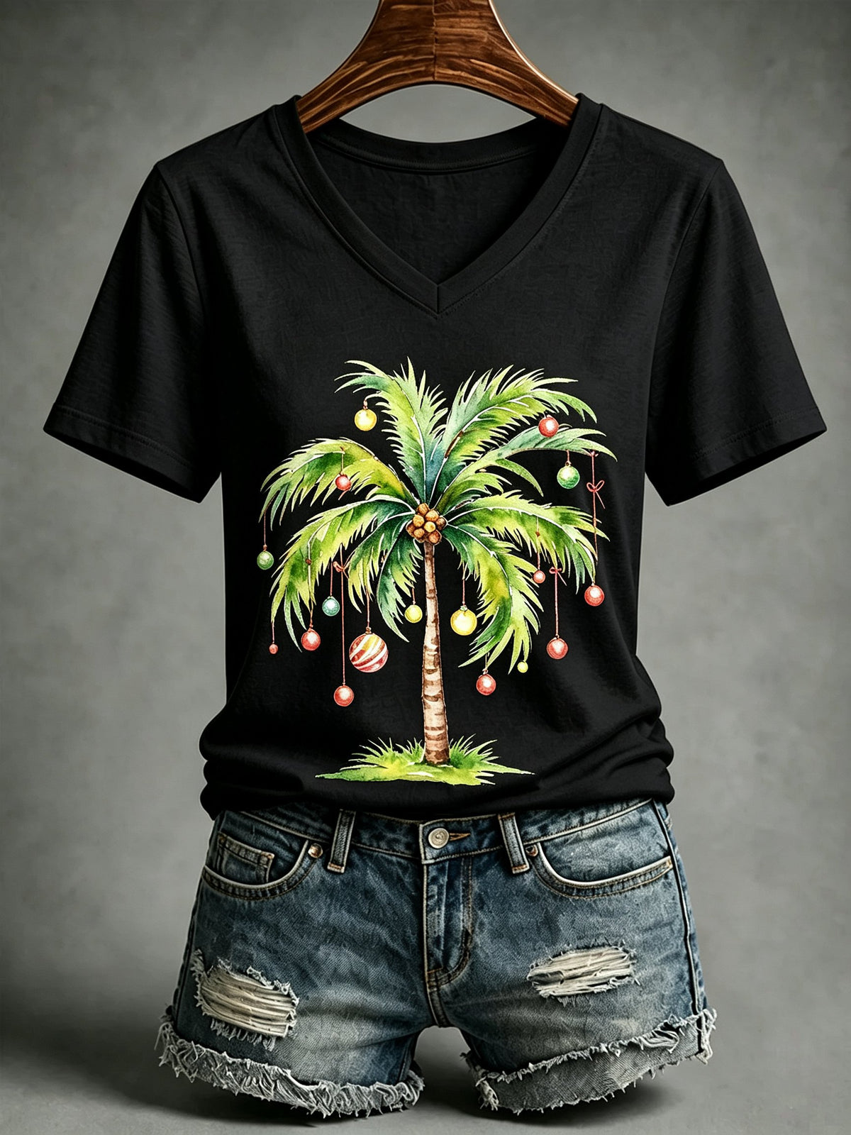 Women's Christmas Print T-Shirt