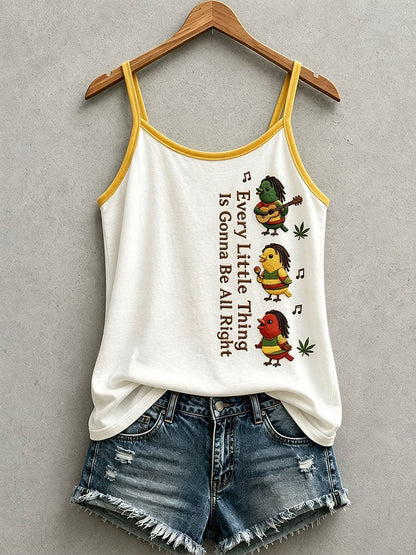 Women's Reggae Inspired Print Casual Tank Top