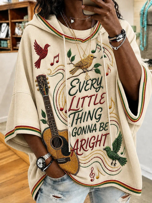 Women's Every Little Thing Is Gonna Be Alright Print Hoodie