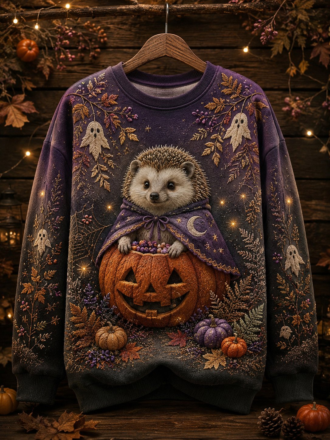 Women's Halloween Animal Print Sweatshirt
