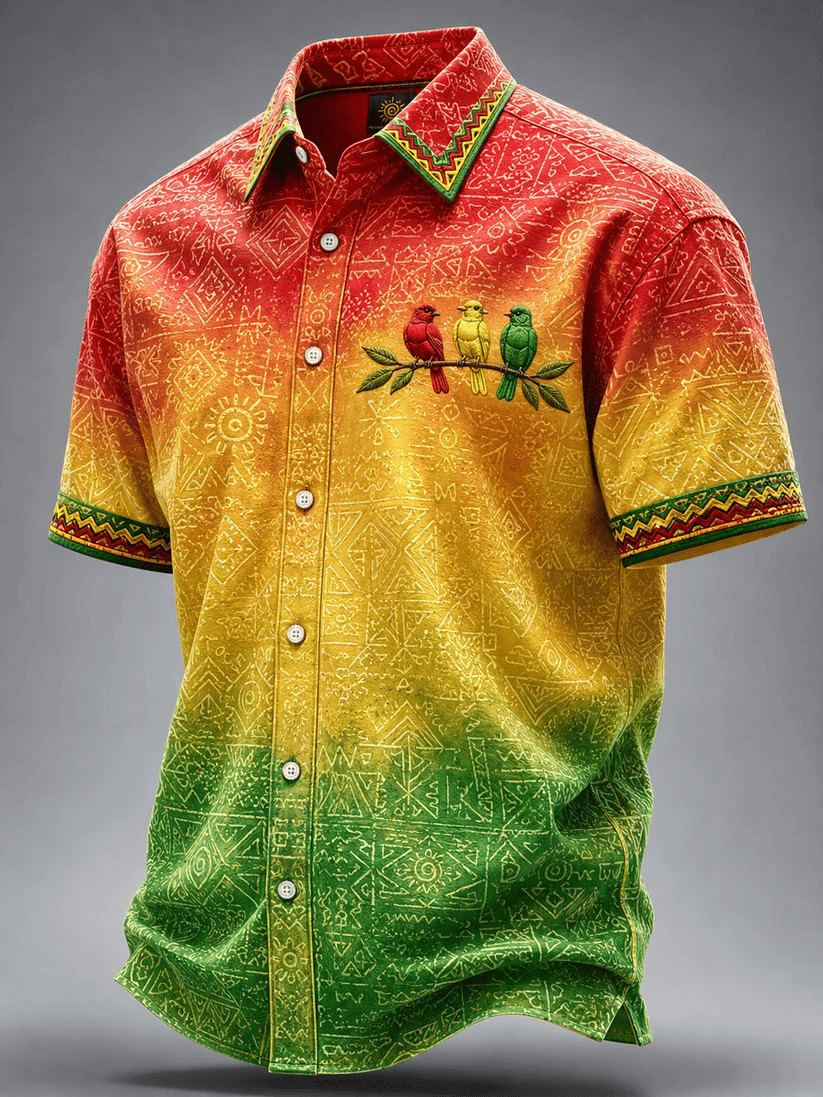 Men's Reggae Print Tops Tank