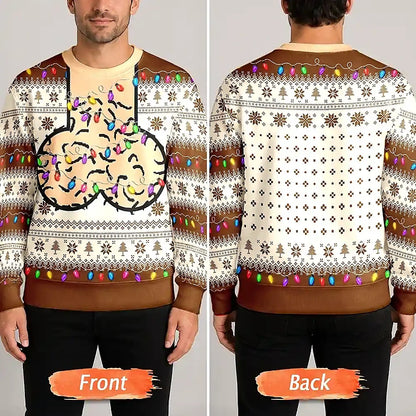 Funny Christmas Gift For Bald Dad Papa Husband - Personalized Unisex Ugly Sweater
