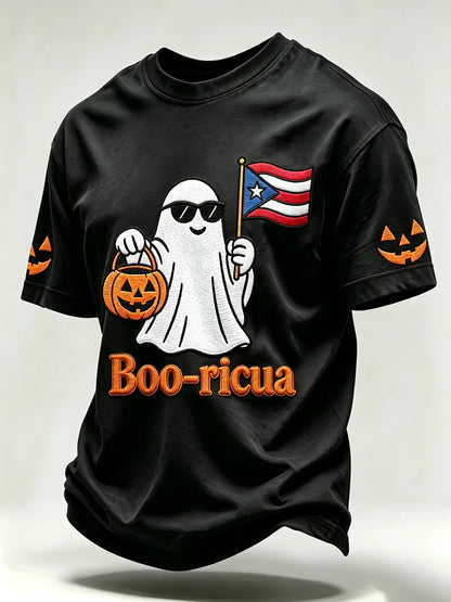 🎃Men's Halloween In Puerto Rico Print Short-Sleeve T-Shirt