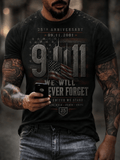 Men's 9.11 Never Forget Printing  T-Shirts