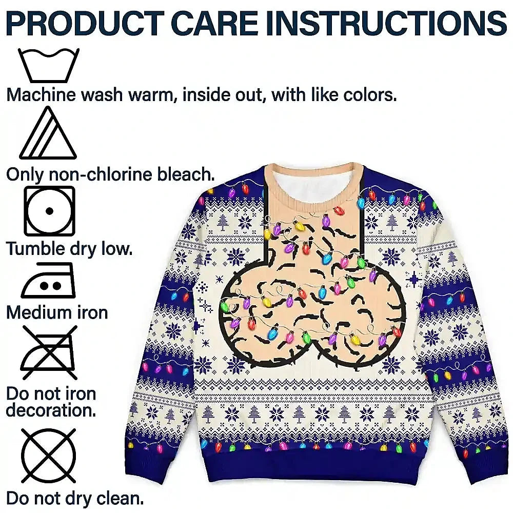 Funny Christmas Gift For Bald Dad Papa Husband - Personalized Unisex Ugly Sweater