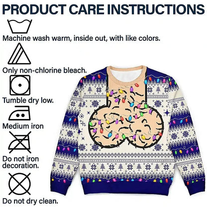 Funny Christmas Gift For Bald Dad Papa Husband - Personalized Unisex Ugly Sweater