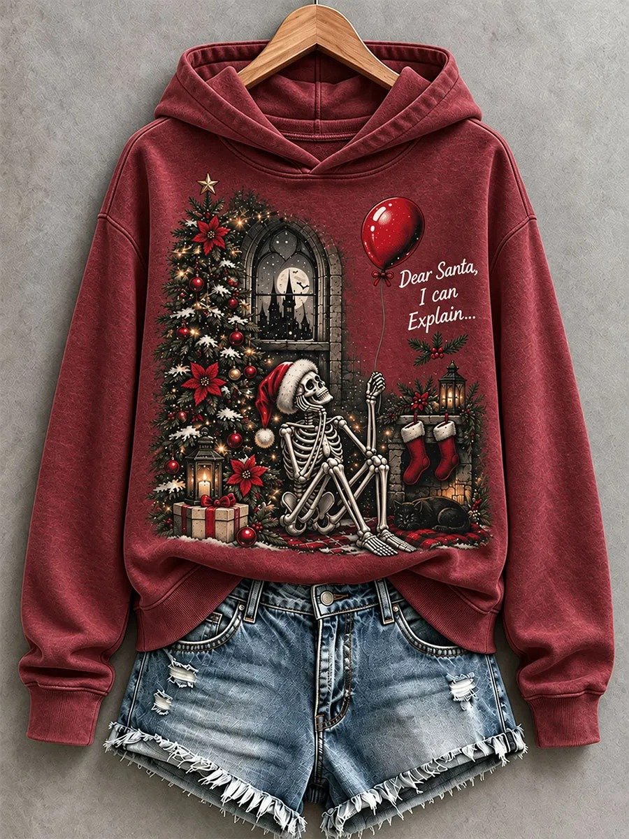 Women's Casual Christmas Print Long-Sleeve Sweatshirt