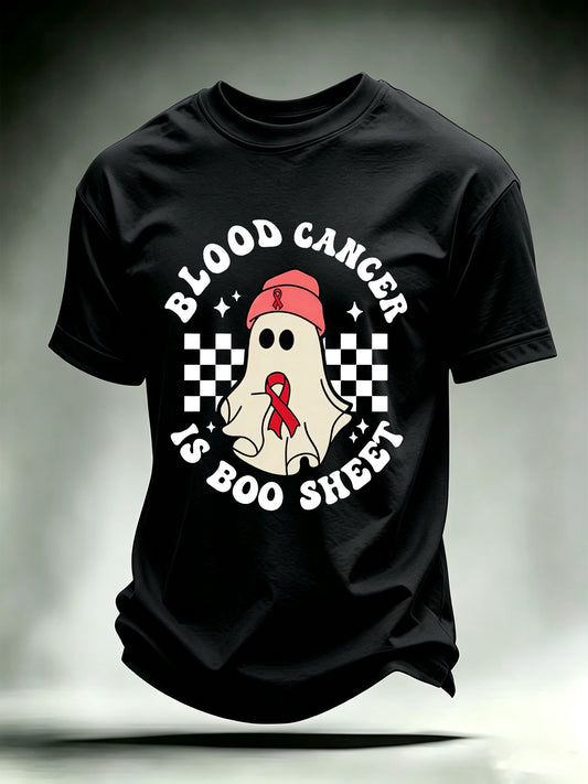 Men's BLOOD CANCER IS BOO SHEET Print T-Shirt