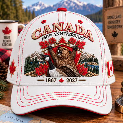 🍁 Canada 160th Anniversary 1867–2027 – Premium Heritage Cap• Comfortable Fit