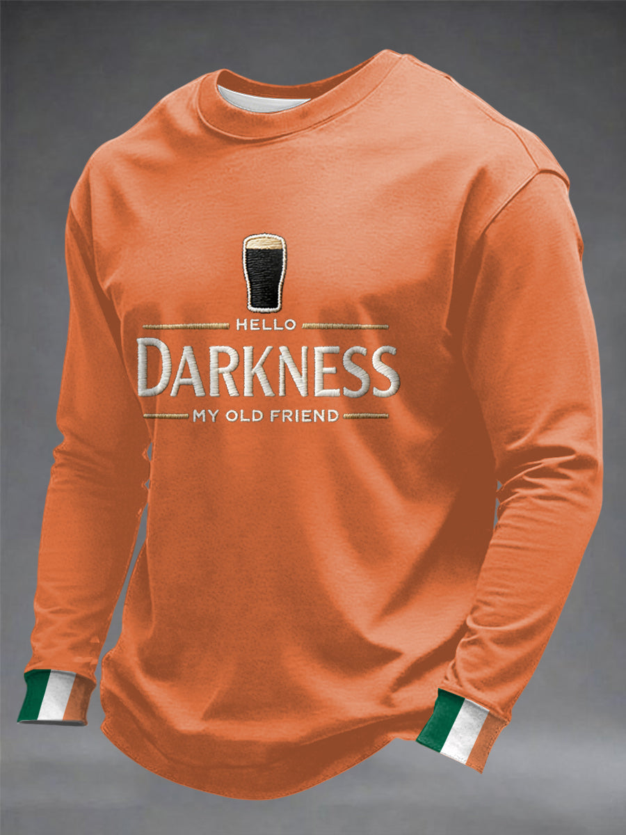 Men's Hello Darkness My Old Friend Crew Neck Sweatshirt