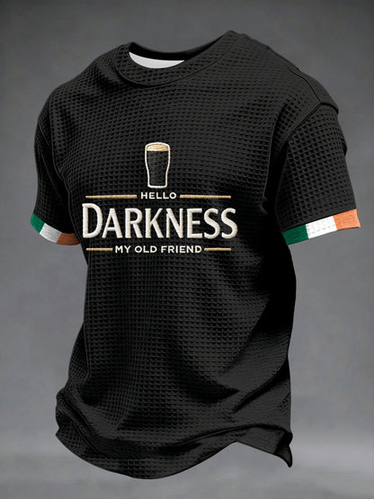 Men's Hello Darkness My Old Friend Waffle Short Sleeves T-shirt
