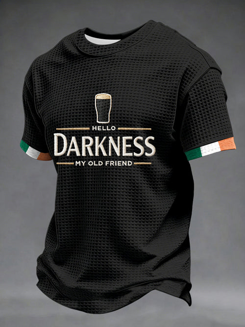 Men's Hello Darkness My Old Friend Waffle Short Sleeves T-shirt