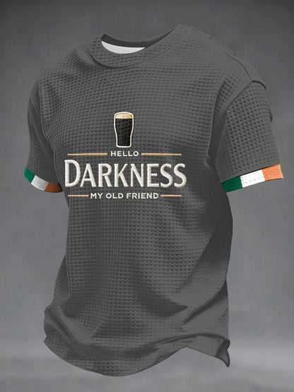 Men's Hello Darkness My Old Friend Waffle Short Sleeves T-shirt