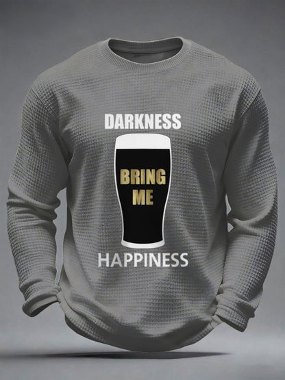Men's Darkness Bring Me Happiness Waffle Long Sleeve T-Shirt
