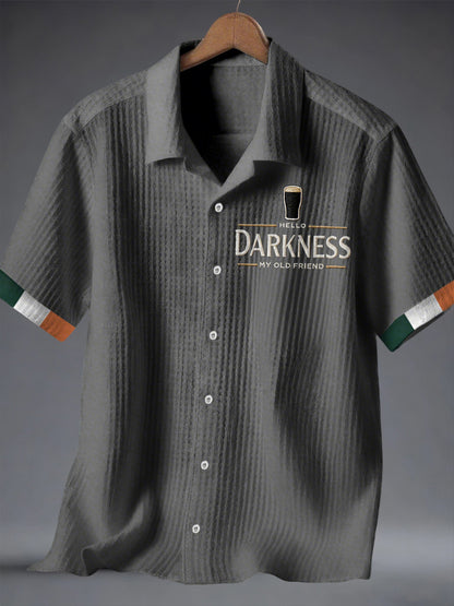 Men's Hello Darkness My Old Friend Waffle Shirt