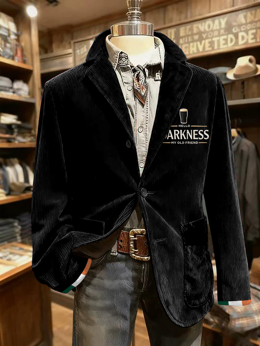 Men's Hello Darkness My Old Friend Print Casual Suit