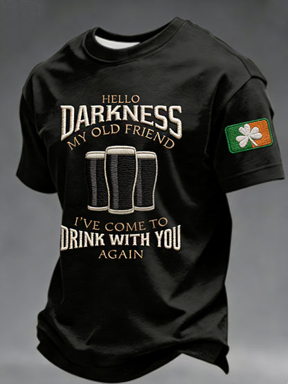 Men's Hello Darkness My Old Friend  T-shirt