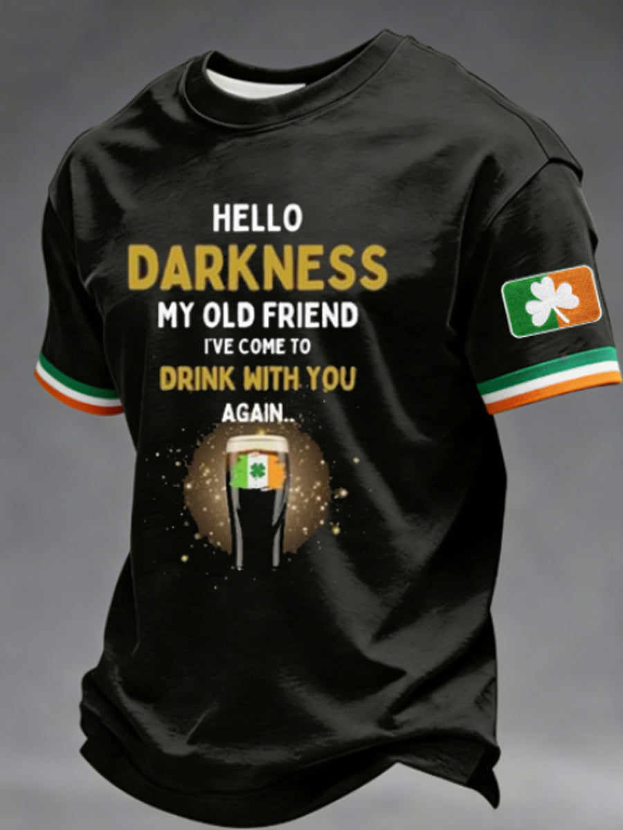 Men's Hello Darkness My Old Friend  T-shirt