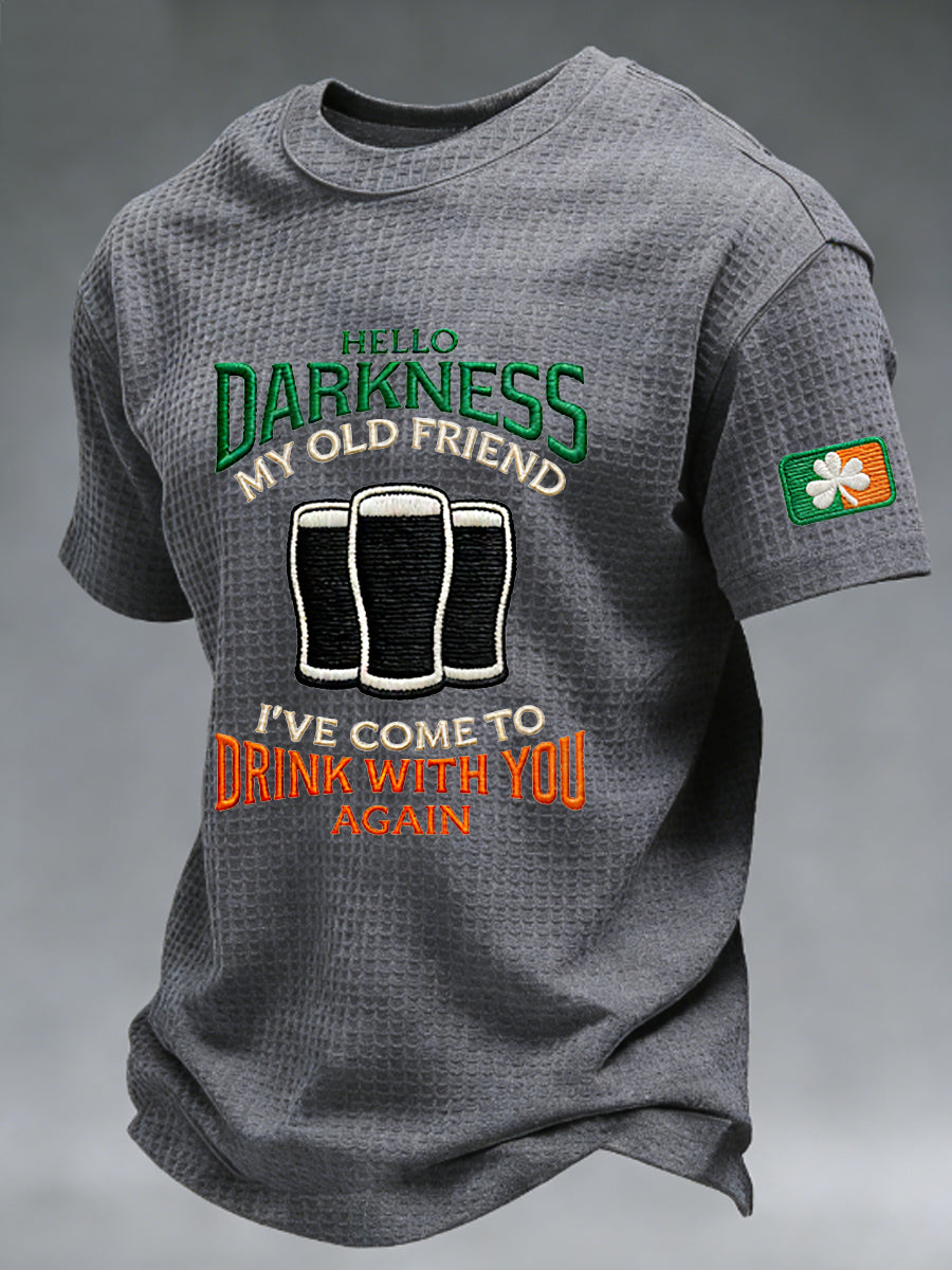Men's Hello Darkness My Old Friend Waffle Short Sleeve T-shirt