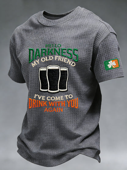Men's Hello Darkness My Old Friend Waffle Short Sleeve T-shirt