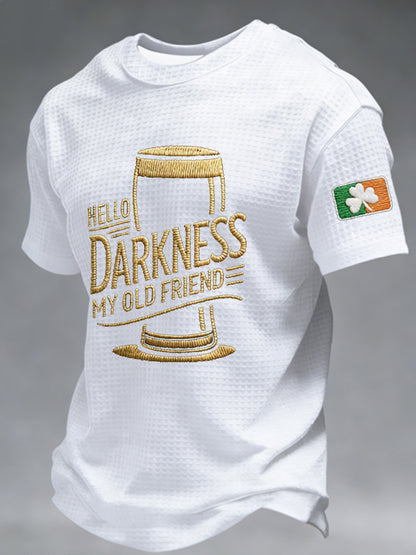 Men's Hello Darkness My Old Friend Waffle Short Sleeves T-shirt