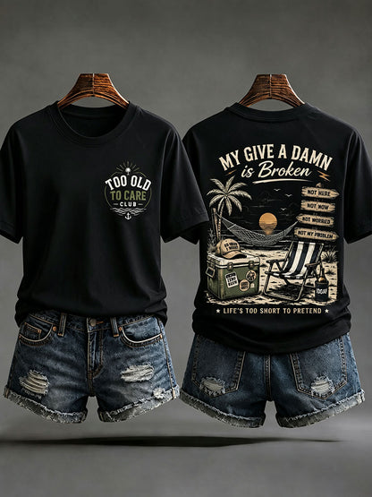 Women's 'my give a damn is broken' T-shirts