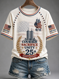 Women's America's 9/11 Patriot Day Round Neck Short Sleeve T-shirt