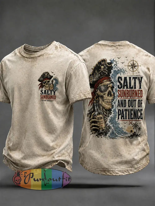 Men's 'Salty Sunburned And Out Of Patience' T-shirts